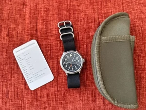 Hombre Maratac Titanio 44mm GMT Piloto Aviador Cuarzo con Cristal de Zafiro  - Imagen 1 de 2