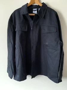"Sobrecamisa Adidas Premium Workwear Shacket L/XL 25"" Pit Worn Once Chore Negra" - Imagen 1 de 9