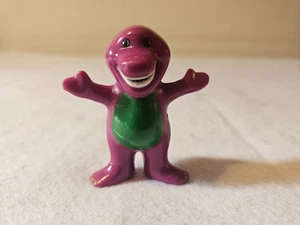 Barney Dinosaur Mini Figure 2.5" Purple Green PVC Toy Vintage 1990s Loose - Picture 1 of 4