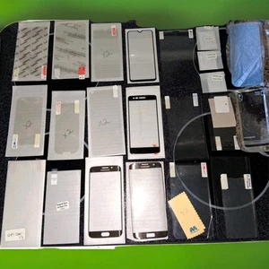 Brand New Screen Protectors Lot - Assorted WHOLESALE + 2 Samsung S21 Fe Cases - Picture 1 of 4