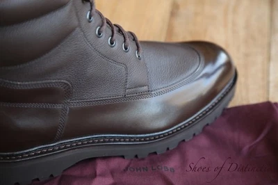 John Lobb Peak Brown Leather Derby Boots Shoes Men UK 8 E US 9 EU 42 — 第 1/4 张图片