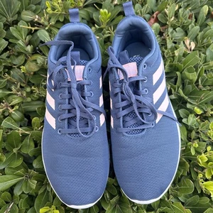 Adidas Damen 10 Cloudfoam Laufschuhe Navy Blau Pink Comfort Walking - Bild 1 von 11