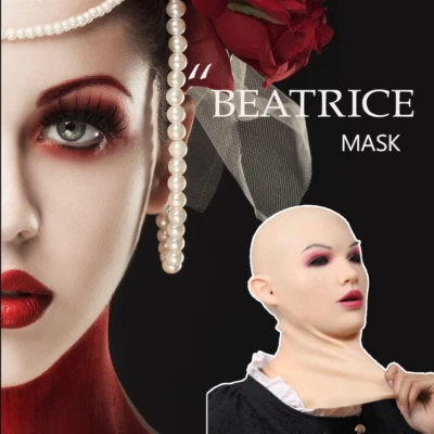 Realistic Silicone Female Face Mask Crossdresser Head Mask For women For Cosplay - Image 1 of 4