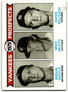 1979 TOPPS YANKEES PROSPECTS - BRIAN DOYLE/MIKE HEATH/DAVE RAJSICH RC NEW YORK