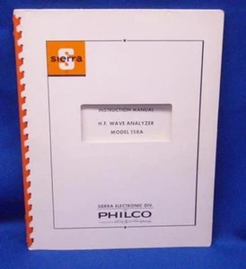 Sierra Model 158A H.F. Wave Analyzer Instruction Manual - Picture 1 of 1