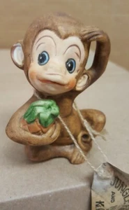 Jungle Friends & Nicky by Kelvin Chimp C-737 Monkey with Pineapple Figurine - Picture 1 of 7