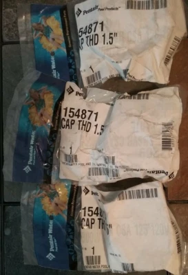 3 Pentair 154871 1-1/2-Inch Threaded Cap Replacement Pool and Spa Sand Filter - Image 1 of 2