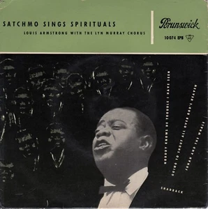 LOUIS ARMSTRONG SATCHMO SINGS SPIRITUALS RARE RECORD GERMANY 7" PS JAZZ BLUES - Picture 1 of 4