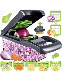 Vegetable Chopper 16 In 1 Mandoline Slicer Multi-Function Kitchen Onion Chopper - Picture 1 of 10