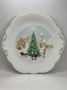 Mikasa "Merry Christmas" FX032 Handled Cake Plate 10 5/8" - Picture 1 of 10