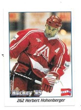 1995 Swedish Pro Hockey Panini Sticker #262 Herbert Hohenberger Austria