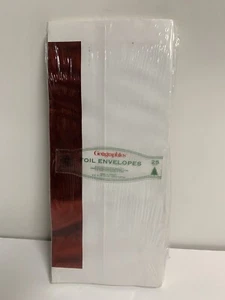 Geographics Red Lined FOIL  25 Count Envelopes Sealed Pack - Picture 1 of 4