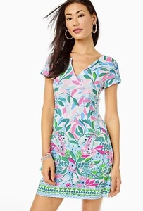 Nuevo con etiquetas Vestido Sophiletta Lilly Pulitzer UPF+50, Verde Lirio de Agua/Hoja Me, Talla XL - Imagen 1 de 12