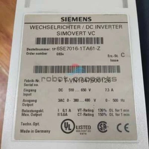 1PCS Siemens 6SE7016-1TA61-Z 6SE7016-1TA61-Z USED - Picture 1 of 1