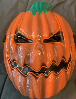 Calabaza LED Halloween Máscara de miedo Disfraz EL Cable Iluminar Foto 1 de 4