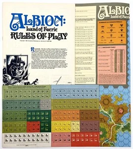 1981 SPI, ALBION: Land of Faerie Adventure Sci-Fi War Game, non perforato con mappa - Foto 1 di 8