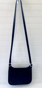 Coach Vintage Mini Slim Saddle Legacy Black Leather Crossbody Shoulder Bag 9142 - Picture 1 of 10