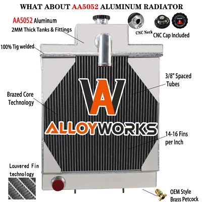 3 Row Radiator FOR Case IH 530CK Gas Diesel 580B/580CK AR39345 A39345 A35583 - Image 1 of 4