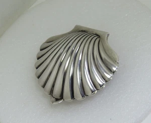 Vintage Napier Sterlingsilber Jakobsmuschel Beauty Compact - Bild 1 von 12