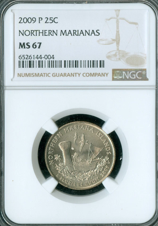 2009 P NORTHERN MARIANAS QUARTER NGC MS67 BUSINESS STRIKE MAC  SPOTLESS * - Image 1 of 2