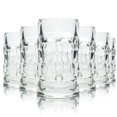 6x Alpenschnaps Steinbeisser Glas Mini Masskrug 4cl Schnaps Kurze Shot Gläser St