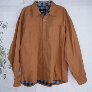 Die Hard Canvas Barn Coat 4XL Brown Snap Plaid Lining L/S Cotton Jacket - Picture 1 of 10