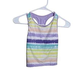 Eddie Bauer Sports Bra Girl's Medium 10/12 Colorful Athletic Shirt Tank Top - Picture 1 of 7