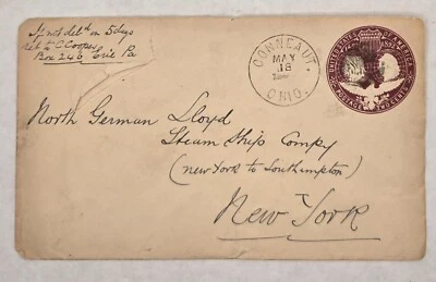 LOWER SLATINGTON PA 1884 Cover Printed Druggist NAZARETH octagon b/s pr # 156 - Image 1 of 2