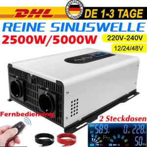Reiner Sinus Spannungswandler Wechselrichter 2500W 5000W Max 12V 24V 48V - 230V - Bild 1 von 21