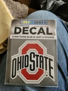 Ohio State Buckeyes 4" x 4" Logo Truck Car Auto Window Die Cut Decal Team Colors - Picture 1 of 2