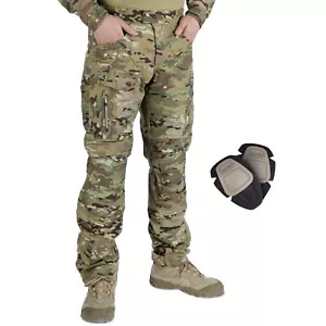 IDOGEAR Combat UFS Pants Tactical Pants w/ Knee Pads Gear Trousers Hunting Camo - Afbeelding 1 van 20