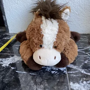 Cavallo coccola peluche Aurora pony marrone bianco - Foto 1 di 8