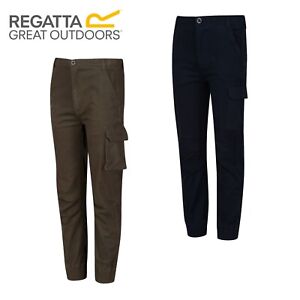 Regatta Attala Kids Boys Girls Cotton Casual Combat Pocket Cargo Trousers RRP£35