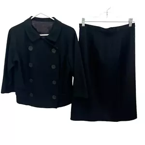 MCM 2 Piece Women Wool Workwear Skirt & Jacket Sz 16 ILGWU Workers Union VTG - Picture 1 of 12