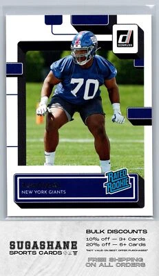 2022 Donruss 398 Evan Neal Rated Rookie  Giants  Football Card - Image 1 of 2