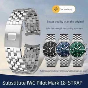 Correa de reloj de acero inoxidable para IWC Pilot Mark 17 18 IW377714 IW377717 IW377710 - Imagen 1 de 24