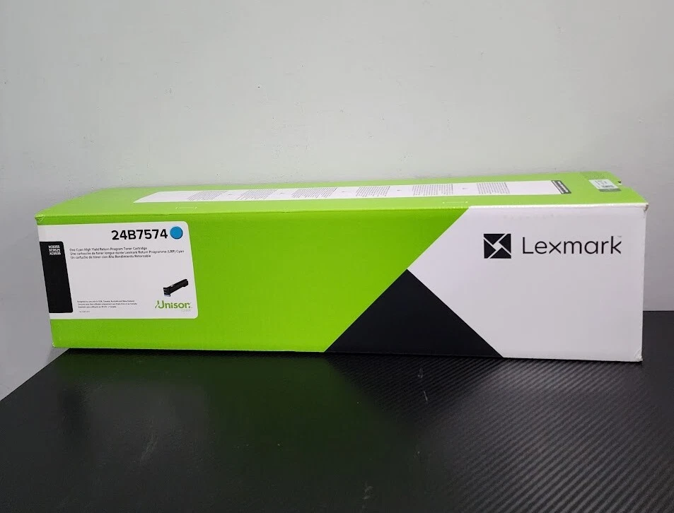 Lexmark 24B7574 XC8355 / XC95x Cyan Return Toner Cartridge - Image 1 of 1