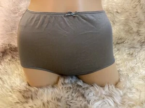 Vtg 80s GIVENCHY Womens M Liquid Smooth Gray Hi Waist Brief Sissy Panties Granny - Picture 1 of 5