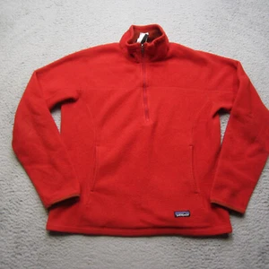 Patagonia Synchilla Fleece Pullover Uomo L Rosso Quarto Zip Caldo Giacca Outdoor - Foto 1 di 13
