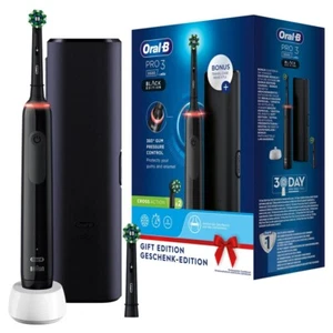 Oral-B PRO 3 3500 Black Edition mit Reise-Etui Elektrische Zahnbürsten - Bild 1 von 16