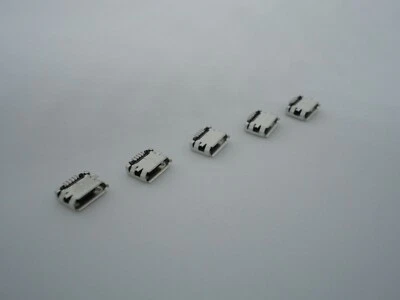 5 Pack Lot Micro USB 5 Pin SMD SMT Phone Tablet Port Jack Power Data Connector - Image 1 of 4