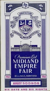 MIDLAND EMPIRE FAIR AUGUST 1941 PREMIUM LIST BILLINGS MONTANA AG INDUSTRY ETC MT - Picture 1 of 2