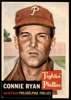 1953 Topps Connie Ryan NICE Philadelphia Phillies #102A *Noles2148* - Image 1 of 2