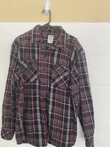 Dickies Flannel Shirt Mens XL ( 46-48) heavy plaid button up outdoor workwear - Picture 1 of 6