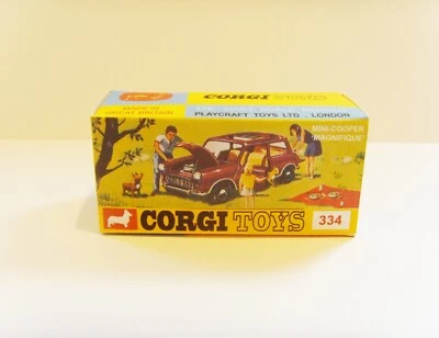 JUGUETES CORGI Nº 334- MINI COOPER 'MAGNIFIQUE' - Pantalla personalizada/caja de reproducción SOLAMENTE. Foto 1 de 4