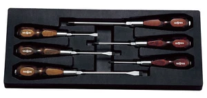 KTC / Nepros NTD306 - Schraubendreher mit Holzgriff 6-teiliges Set - US-Versender - Bild 1 von 4