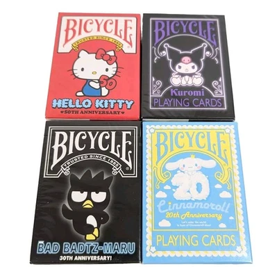 Bicycle Sanrio Playing Cards 4 Set Kitty Kuromi Cinnamoroll Bad Badtz-Maru New - Image 1 of 4