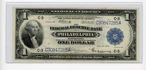 1918 $1 FRBN PHILADELPHIA FEDERAL RESERVE NOTE AU FR714 - Picture 1 of 2