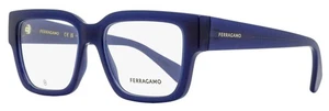 Ferragamo Modified Rectangular Eyeglasses SF2975 423 Opaline Blue 53mm - Picture 1 of 3
