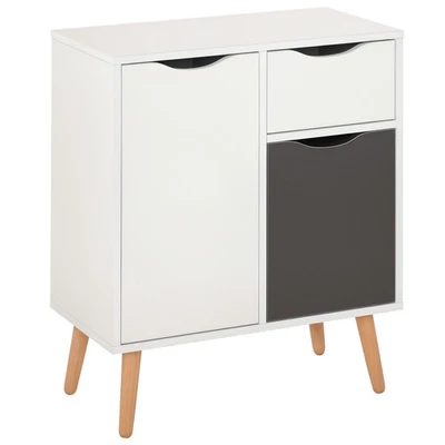 HOMCOM Floor Cabinet Storage Cupboard Sideboard with Drawer for Bedroom - Image 1 of 4